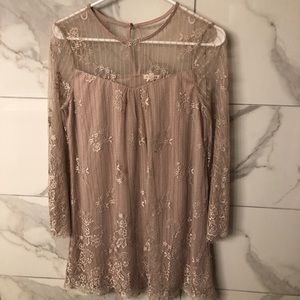 Nude Lace Dress